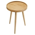 thumbnail image 2 of Chiro Round Wood Side Table in Natural, 2 of 3