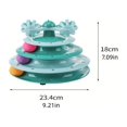 thumbnail image 2 of Cat Toy Roller 4-Level Turntable Cat Toy Balls With Three Colorful Balls Turntable Interactive Kitten Fun Mental Physical Exercise Puzzle Toys, 2 of 4