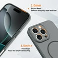thumbnail image 3 of Apple iPhone 16 Pro Max & Full Series Magnetic Phone Case, Liquid Silicone with Precision-Cut Buttons, Full-Body Coverage – Compatible with iPhone 15, 3 of 6