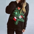thumbnail image 4 of Nuevo Producto Otoño/Invierno Suéter Rojo Flocado 3D Estilo Americano Suéter Navideño Holgado Suéter Navideño de Año Nuevo para Mujer, 4 of 4