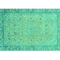 thumbnail image 1 of Ahgly Company Indoor Rectangle Abstract Turquoise Blue Modern Area Rugs, 2' x 3', 1 of 4