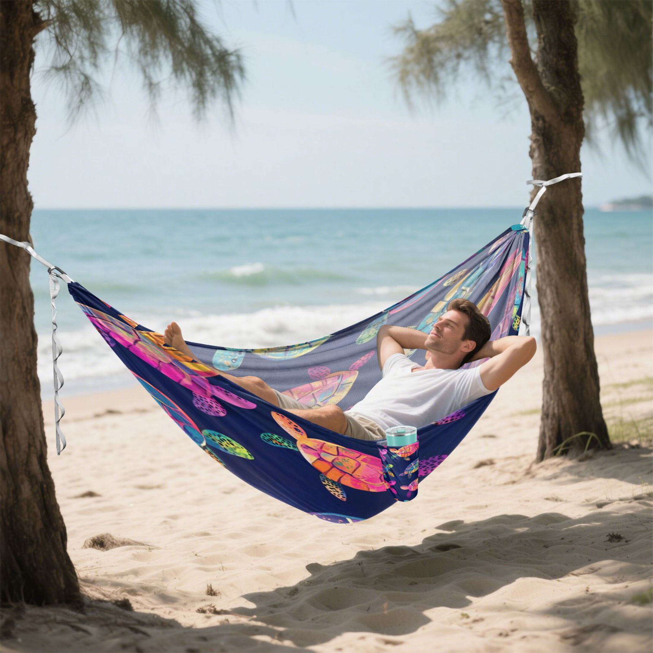 Hammock Camping Hammock Nylon Portable Hammock Travel Camping Hammock Colorful Turtle
