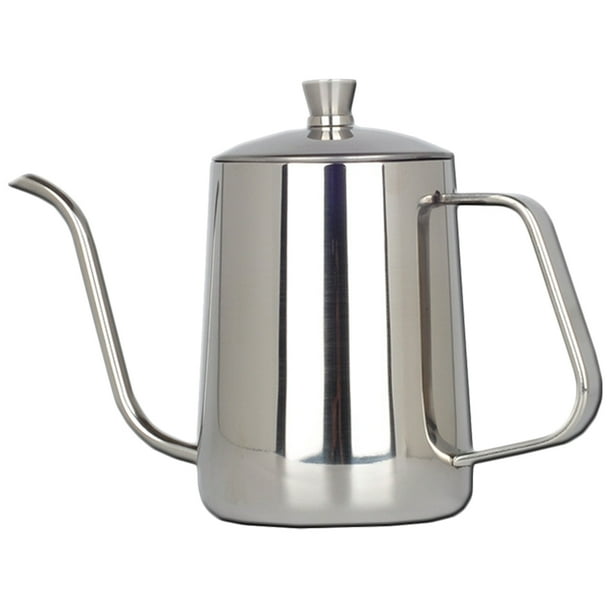 FELTECHELECTR Cafetera de metal multiusos, tetera de metal, tetera de pico largo, cafetera de acero inoxidable (600 ml)
