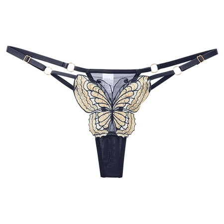 Womens Underpants Lightweight Soft Lace Panties Sheer Panty One Size Seamless Thongs