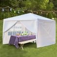 thumbnail image 3 of Veryke 10' x 10' Canopy Tents for Outdoor, Waterproof Four Sides Tents and Canopies for Wedding, Party, Commercial Event, White, 3 of 7
