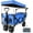 Blue, variant on Collapsible Beach Wagon Cart with Removable Canopy, 2 cup holders and Adjustable Handles, Foldable Utility Heavy Duty Wagons Carts for Grocery/Sports/Garden/Shopping/Camping, Grey