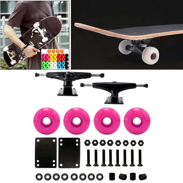 Kit Completo Per Skateboard Con Ruote, Cuscinetti E Staffe, Accessori Di Ricambio Per Longboard E Tavole