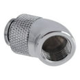 thumbnail image 4 of Hilos G1/4 Rosca de tornillo G1/4 Conector de latón de rotación de codo de 45 grados (Plata), 4 of 9