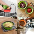 thumbnail image 4 of Collapsible Colander Set, Round Silicone Kitchen Strainer Diameter Sizes29.5*22.5*2.5cm and30*24*2.5cm Perfect for Draining Pasta Vegetable fruit 2 PCS, 4 of 5