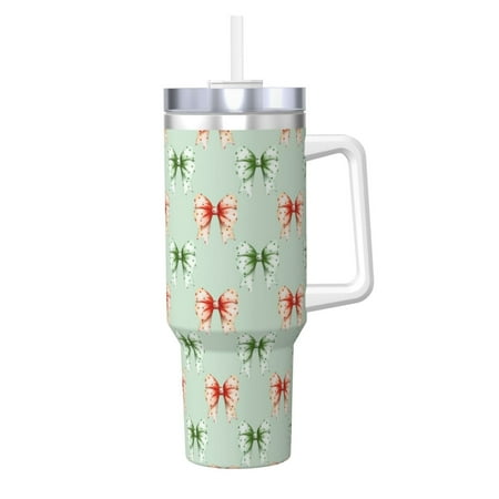 

Tideii Colorful polka dots bow for 40OZ Ice Cup Stainless Steel Heat-insulating and Cold-insulating Water Cup with Handle Suitable for Indoor and Outdoor Activities