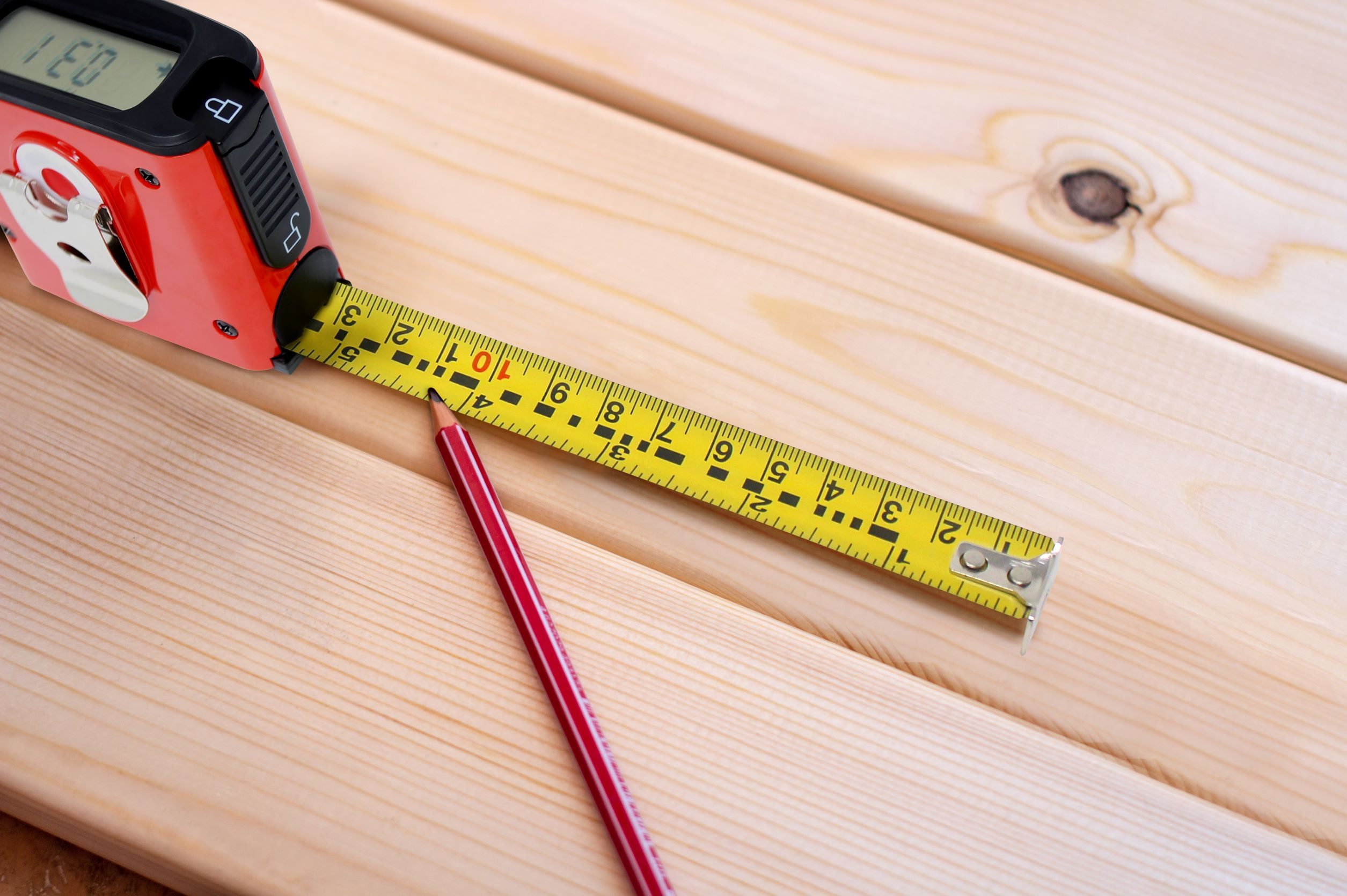 K Digital Tape Measure, Display And Read Accurate Distance On A Large Screen, SAE and Metric Units, Easy Unit Conversion, 16 feet Two Pack Red