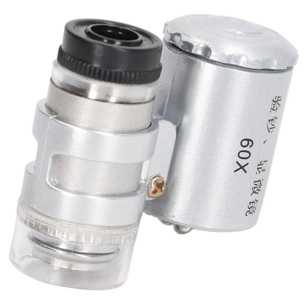 Microscopio de aumento, microscopio de bolsillo, lupa de 60 aumentos, mini microscopio, microscopio de aumento, tecnología avanzada