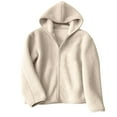 thumbnail image 2 of AUNVITO Women's Fleece Hooded Jacket Heavyweight Full-Zip Warm Loose Fit Casual Outerwear Winter Coats, 2 of 7