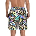 thumbnail image 3 of KLL Colored Glass Men's Casual Summer Beach Shorts Hawaiian Shorts with Pockets-X-Large, 3 of 5