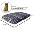 thumbnail image 2 of Abstract Pet Bed, Horizontally Formed Polka Dotted Flows Geometric and Nostalgic Details, Resistant Pad for Dogs and Cats Cushion with Removable Cover, 24" x 39", Dark Indigo and White, by Ambesonne, 2 of 4