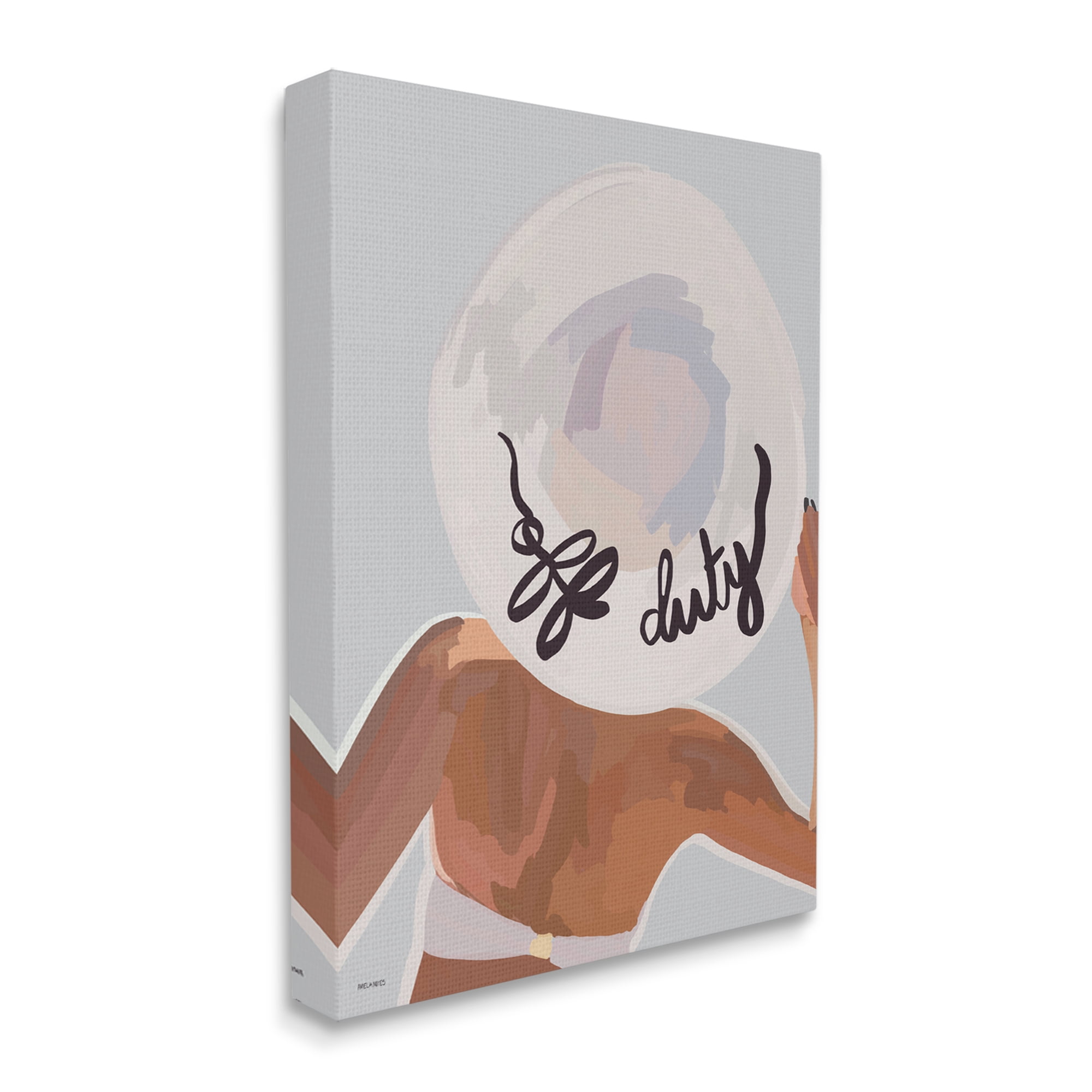 Stupell Industries Off Duty Relaxing Summer Vacation Beach Woman Graphic Art Gallery Wrapped Canvas Print Wall Art, Design by Amelia Noyes