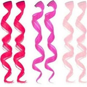Jellybean Purple/Aqua Curls 6 Pack Clip-in Hair Extensions