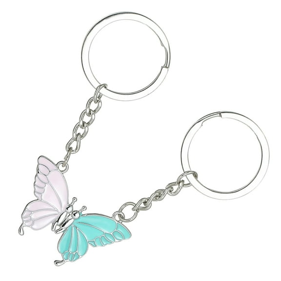 Necvior Friendship Keychain Set of 2 Butterfly Keychain Ornament Bag Charm for Purse