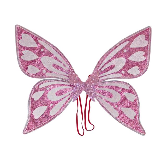 Guardurnaity Los disfraces de alas para niñas brillan como el hada mariposa. Estas alas están diseñadas para durar. Accesorios de disfraces rosa