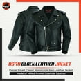 thumbnail image 2 of Daniel Smart S to 8XL Men Motorcycle Leather Jacket Black Economy Biker Leather Jacket, 2 of 6