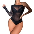 thumbnail image 1 of Gibobby Lenceria mujer sexy Conjunto De Lencería Erótica Ropa Interior Sexy para Mujeres Encaje Mujeres Lencería Cuello en V Ropa de Dormir(Negro, Talla única), 1 of 5
