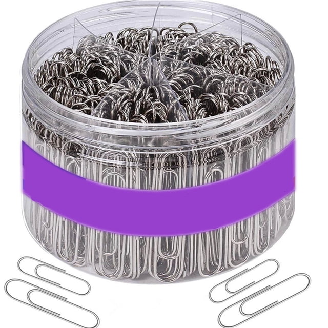 Color Coated Paper Clips, 300 Per Tub Office Paper Clamp