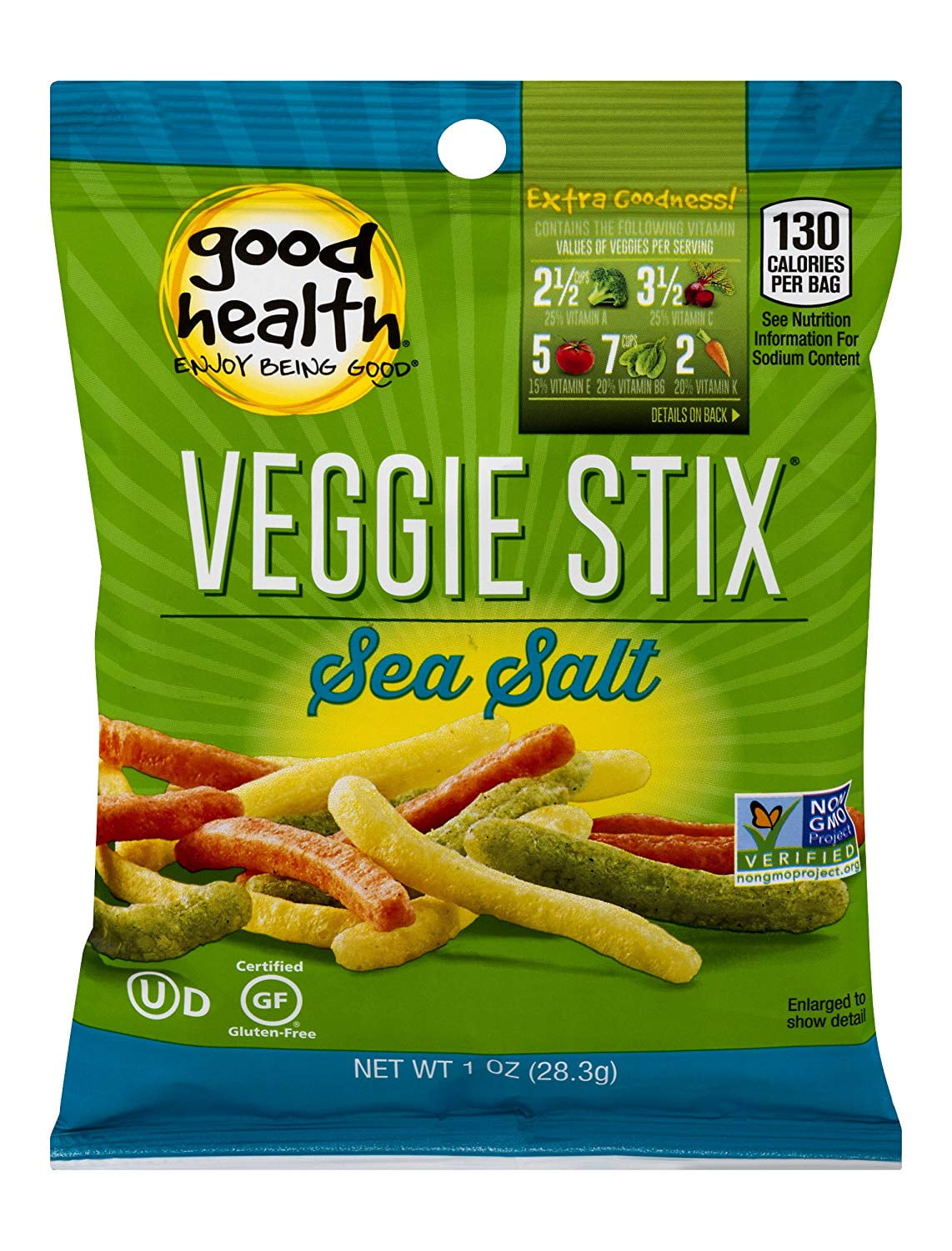 Good Health Veggie Stix, Sea Salt, 1 oz. Bag, 24 Pack Gluten Free