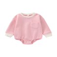 thumbnail image 1 of Baby Girl Boy Sweatshirt Bubble Romper Oversized Sweater Warm Winter Clothes, 1 of 6