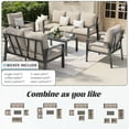 thumbnail image 4 of MRUAKA Aluminum Patio Furniture Set, 7 Pcs Modern Outdoor Sofa Sets, Outdoor Sectional Patio Conversation Set with Coffee Table for Backyard, Poolside,Beige, 4 of 11