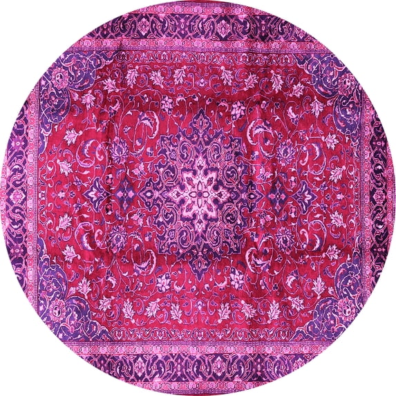 Ahgly Company Indoor Round Persian Pink Traditional Area Rugs, 5' Round