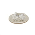 thumbnail image 5 of New 14k white Gold 0.16Ct Round Diamond flower stud Earrings Push Back Fastening, 5 of 12