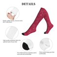 thumbnail image 5 of Rateoe Red Glitter Compression Socks for Women and Men 20-30mmHg-Circulation Support Socks Knee High Nurse Pregnant Running Medical and Travel Athletic, 5 of 7