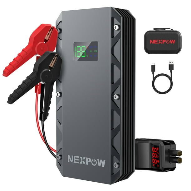 Glimmend Wind Stier NEXPOW 2000A Peak Car Jump Starter - 12V Portable Battery Starter with USB  Quick Charge 3.0 (up to 7.0L Gas or 6.5L Diesel Engine), Battery Booster  with Built-in LED Light - Walmart.com
