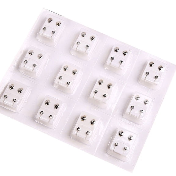SmartBy 12Pairs Metal Ear Studs Earrings for Piercing Machine Ear Piercing Tool Kit