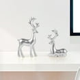 thumbnail image 3 of 2 Pack Christmas Reindeer Figurines Deer Statues Elk Sculpture Deer Ornaments for Living Figurine Statues TV Cabinet Home Office Christmas Decoration (Silvery), 3 of 14