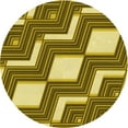 thumbnail image 1 of Ahgly Company Machine Washable Indoor Round Transitional Dark Bronze Brown Area Rugs, 8' Round, 1 of 7
