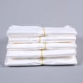 thumbnail image 5 of Xiao Hua 100 piezas de bolsas de plástico blancas de grado alimenticio con asas para envasado de alimentos, 20 * 30 cm, 5 of 5