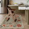 thumbnail image 4 of Moynesa 3'x5' Floral Bedroom Rugs Rugs, Area Rugs 3x5ft Rug for Entryway Ultra-Thin Soft Rug, Non-Slip Washable Rugs Stain Resistant Boho Rug Low-Pile Throw Rug for ‎Living Room Office,Coffee, 4 of 8