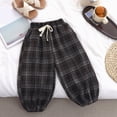 thumbnail image 7 of 11-12T Toddler Boys Girls Plaid Jogger Pants, Kids Drawstring Elastic Waist Retro Lantern Trousers with Side Pockets, Loose Casual Bottoms for 6-24 Months 2T 3T 4T 5T 6T 7T 8T Children,Brown, 7 of 7