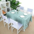 thumbnail image 2 of PiccoCasa Kitchen Tablecloths Plaid Pattern PVC Table Cloth 54"x79" Teal Color, 2 of 7
