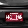thumbnail image 2 of Arkansas-Razorback's #1 Fan Metal License Plate Auto Tag - Number One! Let's Go!!, 2 of 7