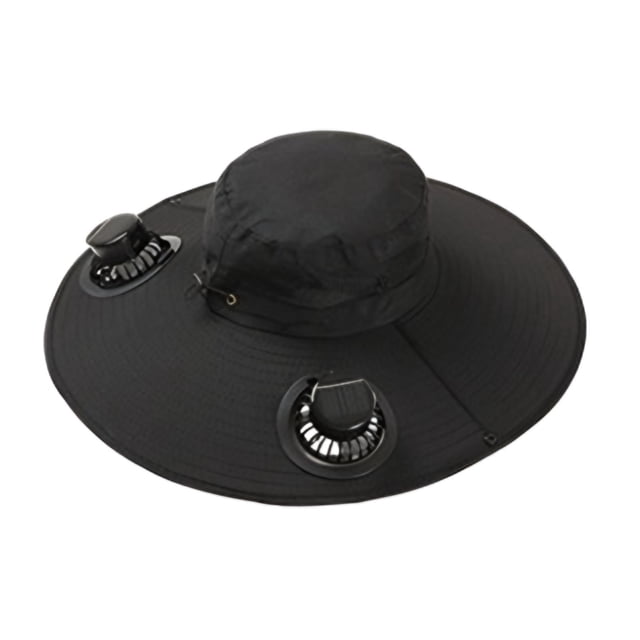 Solar-Powered Fisherman Hat With USB Charging Fan For Men Sun Protection Breathable Mesh Design 48 cm Circumference