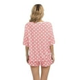 thumbnail image 4 of Xmarks Mommy and Me Pajamas Set Polka Dot Print Short Sleeve Crewneck Tee with Polka Dots Short, 4 of 8