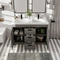 thumbnail image 3 of Eviva Lugano 48" Cement Gray Modern Double Sink Bathroom Vanity w/ White Integrated Top, 3 of 7