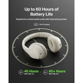 thumbnail image 5 of Belkin SoundForm Isolate Bluetooth Over-Ear Headphones - Hybrid Active Noise Cancelling Headphones - Wireless w/ 60H Playtime, Fast Charging & CloudCushion Ear Cups for Travel, Home, or Office - Sand, 5 of 8