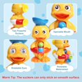 thumbnail image 5 of Juguetes de bañera para niños pequeños, juguetes de bañera de pato con rueda hidráulica/ojos giratorios, ventosas fuertes para baño, cuchara de agua divertida, 5 of 5