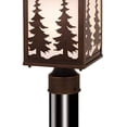 thumbnail image 2 of Yosemite 1L Bronze Rustic Outdoor Tree Post Light White Glass, 2 of 2