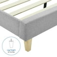 thumbnail image 4 of Modern Sleep Linville Upholstered Bed, Queen, Light Grey, 4 of 11