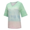 thumbnail image 2 of YOTAMI Plus Size Tie Dye Shirts for Women Fashion Summer Tops Trendy Casual Short Sleeve Crew Neck Loose Fit Blouses Green, 2 of 5