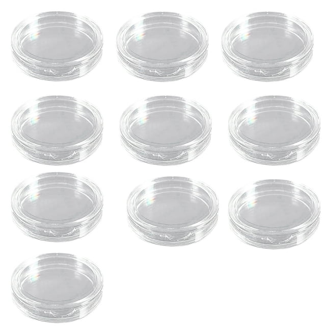 10 Pcs Boîte de Rangement Transparente en Plastique pour Capsules de Pièces